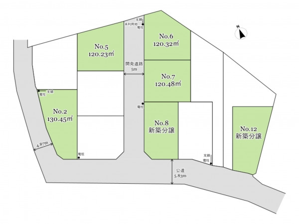 武蔵村山市中藤、土地の間取り画像です