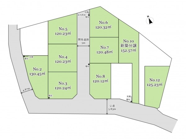 武蔵村山市中藤、土地の間取り画像です