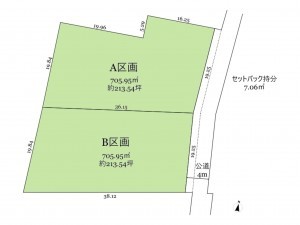 武蔵村山市中藤、土地の間取り画像です