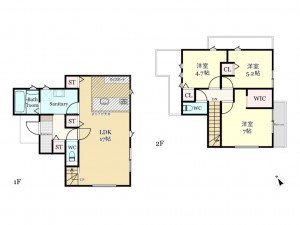 武蔵村山市三ツ木、新築一戸建ての間取り画像です