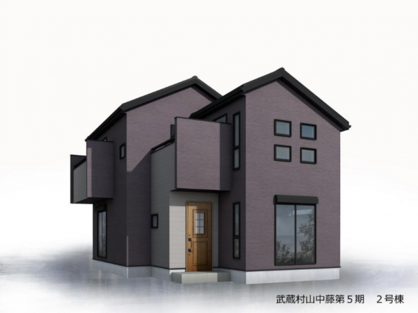 武蔵村山市中藤、新築一戸建ての完成予想図（外観）画像です