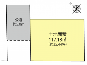 武蔵村山市残堀、土地の間取り画像です