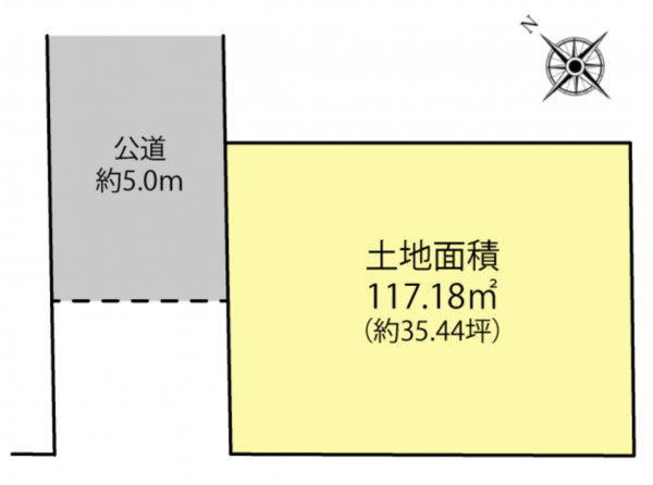 武蔵村山市残堀、土地の間取り画像です