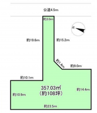 北本市本宿、土地の間取り画像です