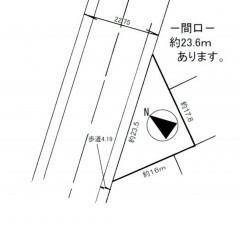 桶川市北、土地の間取り画像です