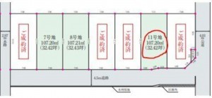 桶川市末広、土地の間取り画像です