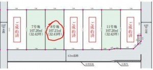 桶川市末広、土地の間取り画像です