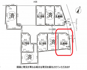 桶川市南、土地の間取り画像です