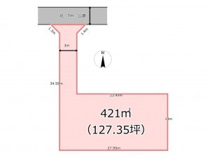 北本市、土地の間取り画像です
