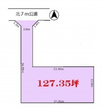 北本市、土地の間取り画像です