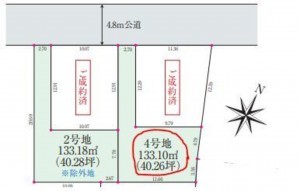 北本市緑、土地の間取り画像です