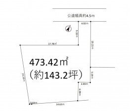 北本市東間、土地の間取り画像です