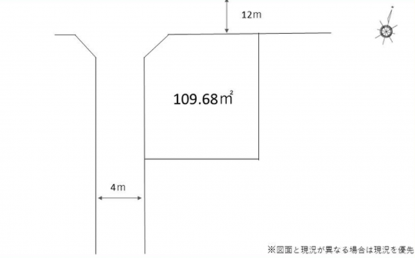 桶川市上日出谷南、土地の間取り画像です