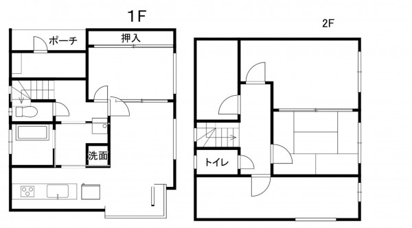 北本市中丸、中古一戸建ての間取り画像です