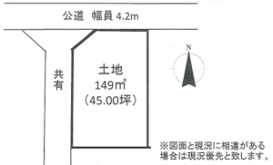 桶川市、土地の間取り画像です