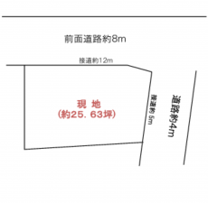 北本市本町、土地の間取り画像です