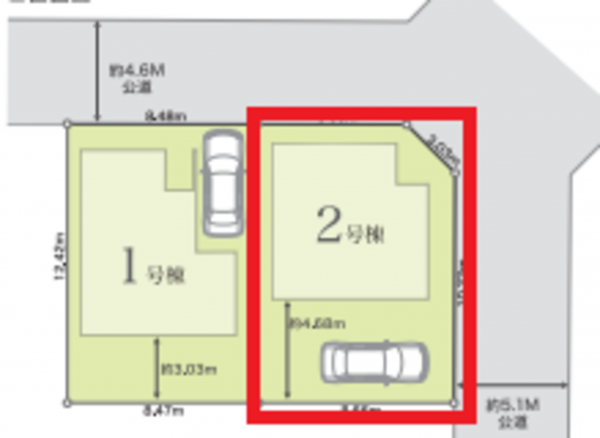 北本市西高尾、新築一戸建ての画像です