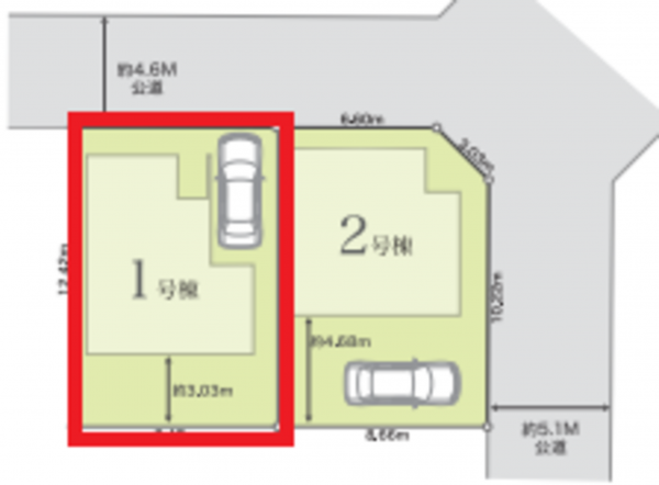 北本市西高尾、新築一戸建ての画像です