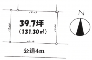 北本市石戸、土地の間取り画像です