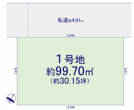 桶川市末広、土地の間取り画像です