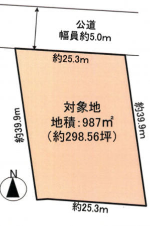 北本市、土地の間取り画像です