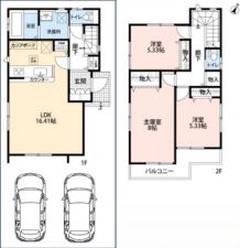 北本市東間、中古一戸建ての間取り画像です