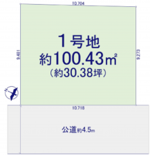 桶川市、土地の間取り画像です