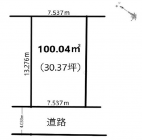 北本市中丸、土地の間取り画像です