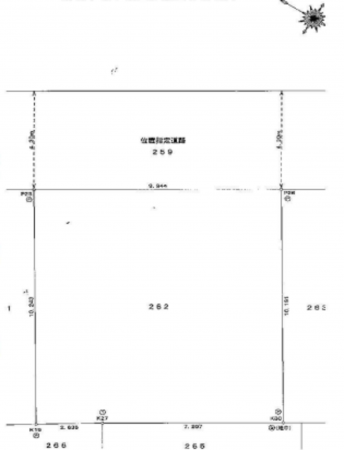 北本市二ツ家、土地の間取り画像です