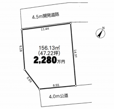 北本市本町、土地の間取り画像です