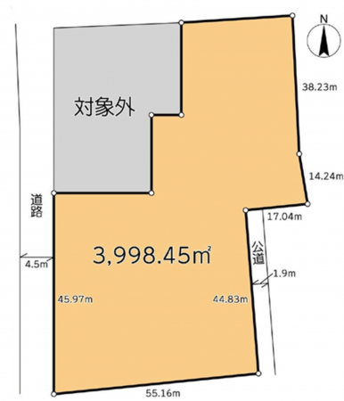 桶川市、土地の間取り画像です