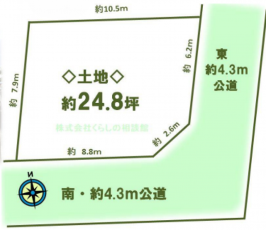北本市本町、土地の間取り画像です