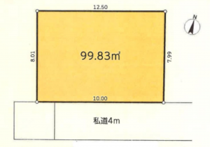 桶川市末広、土地の間取り画像です