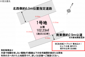 桶川市、土地の間取り画像です