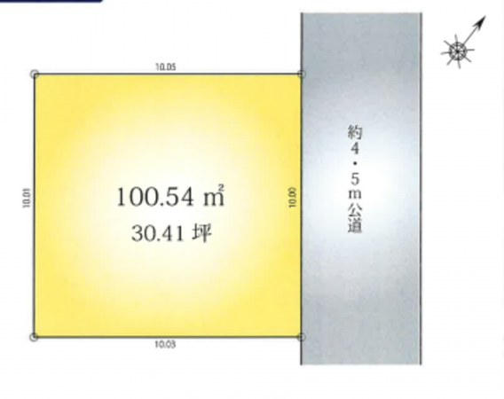 桶川市西、土地の間取り画像です