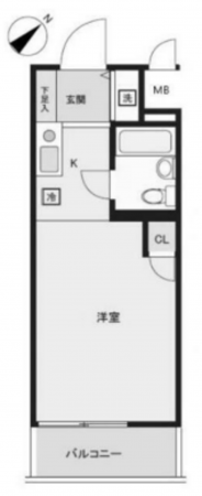 桶川市西、マンションの間取り画像です