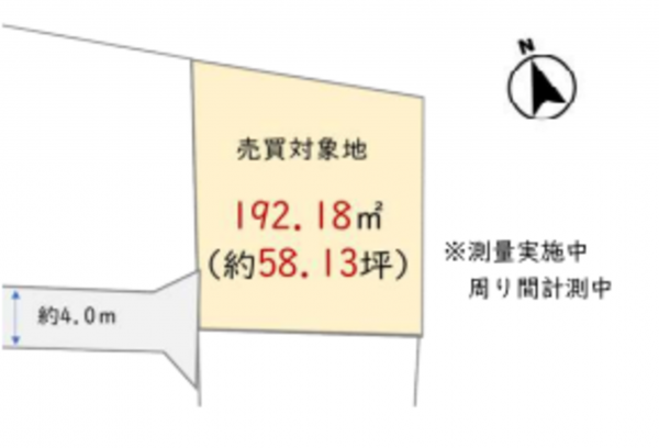 北本市中丸、土地の間取り画像です