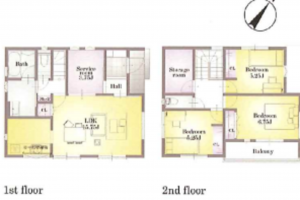 桶川市上日出谷南、新築一戸建ての間取り画像です
