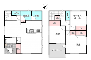 桶川市上日出谷南、新築一戸建ての間取り画像です