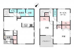 桶川市上日出谷南、新築一戸建ての間取り画像です