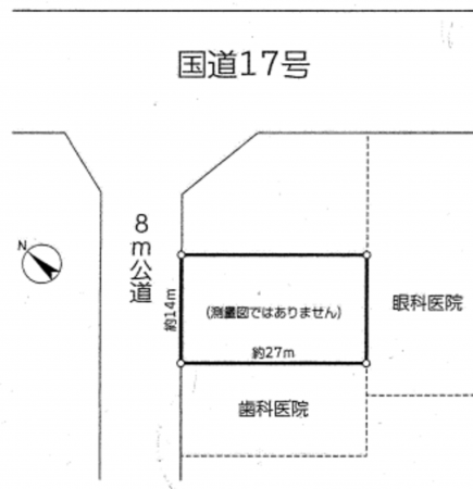 桶川市東、土地の間取り画像です