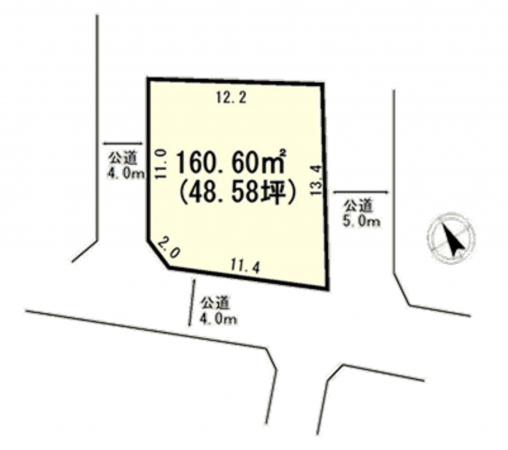 桶川市、土地の間取り画像です