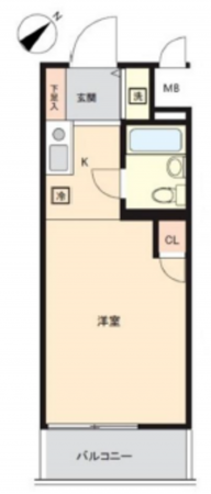 桶川市西、マンションの間取り画像です