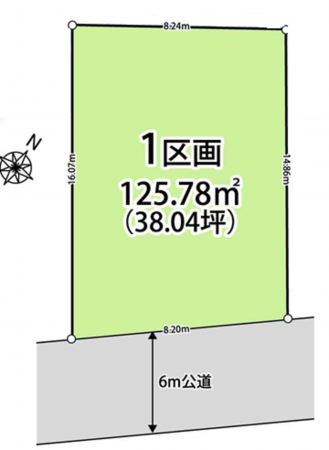 桶川市坂田東、土地の間取り画像です
