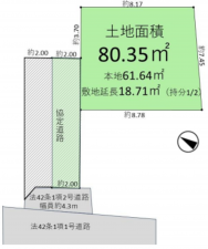 桶川市、土地の間取り画像です