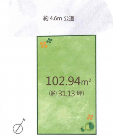 桶川市、土地の間取り画像です