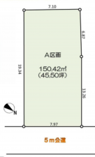 桶川市朝日、土地の間取り画像です
