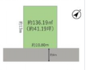 北本市中丸、土地の間取り画像です