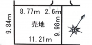 北本市中丸、土地の間取り画像です