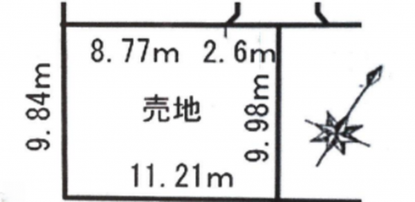 北本市中丸、土地の間取り画像です